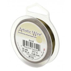 Beadalon 22 Gauge Artistic Wire, Olive, 15YD