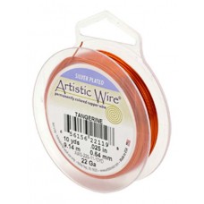 Tangerine, 10 YD (5.1m) 22 Gauge Copper Wire