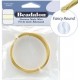 22 Gauge Fancy Round German Style Wire, 5M, Non-Tarnish Brass