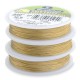 Gold Colour 0.012" 7 Strand Beadalon Beading Wire, 100ft Reel, JW01G-1