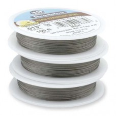 Bright 0.013" Beadalon 49 Strand Professional Beading Wire, 30ft Reel - JW1...