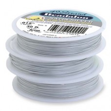 Satin Silver, 0.015", 100ft Reel Beadalon JW10NS-1 49 Strand Wire