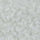 White Opaque Matte Half Tila Beads  50 Grams - 0402F