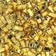 Gold Opaque Miyuki Half Tila Beads, colour 0191, 50gm bag