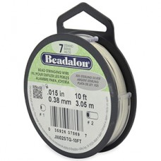 Beadalon Sterling Silver 7 Strand Beading Wire, 0.15", 10 Foot Reel JW02STG...