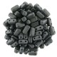 Matte Hematite 2-Hole Brick Bead - 3 x 6mm -  Pack of 50 