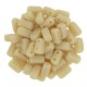 Opaque Light Beige 2-Hole Brick Bead - 3 x 6mm - Pack of 50 