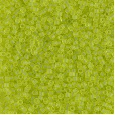 DB0766 Matted Transparent Chartreuse Miyuki 11/0 Delica Beads, 50 Gram Bag