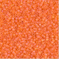 DB0855 Orange Transparent matte AB, Size 11/0 Miyuki Delica Beads, wholesale pac...