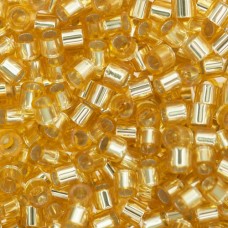 DB0042 Gold Silver Lined Size 11/0 Miyuki Delica Beads, 50gm bag 