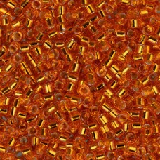 DB0045 Orange Silver Lined, Size 11/0 Miyuki Delica Beads, 50gm bag