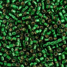 DBL0046 Green Silver Lined Size 8/0 Miyuki Delica Beads, Colour Code 0046, 5.2g ...