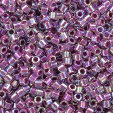 DB0056 Magenta AB Lined-Dyed, Size 11/0 Miyuki Delica Beads, 50gm bag