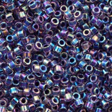 DB0059 Light Violet AB Lined-Dyed, Size 11/0 Miyuki Delica Beads, 50g approx.