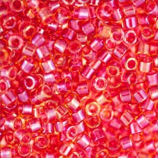 DB0062 Light Cranberry AB Lined-Dyed, Size 11/0 Miyuki Delica Beads, 50gm bag