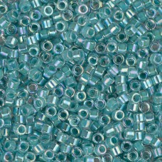 DB0079 Dark Aqua AB Lined-Dyed, Size 11/0 Miyuki Delica Beads, 50gm bag