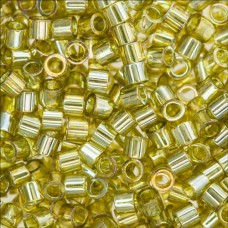 DB0124B Yellow Lime Gold Luster Size 11/0 Miyuki Delica Beads, 50gm bag 