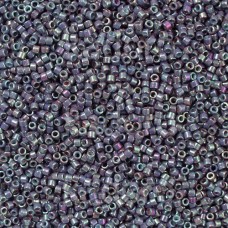 DB0132 Dark Blue Pink Opaque Gold Luster, Size 11/0 Miyuki Delica Beads, 50g