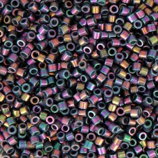 DB0134 Opaque Purple Grey Rainbow Luster, Size 11/0 Miyuki Delica Beads, 50g app...