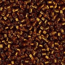 DBM0144 Amber Silver Lined, Size 10/0  Miyuki Delica Beads, Colour code -144 - 5...