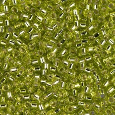 DBMC0147  Chartreuse Silver Lined Colour 10/0 Cut Miyuki Delica Beads Code 0147,...