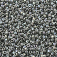 DB0168B Grey Opaque AB, Size 11/0 Miyuki Delica Beads, 50gm bag