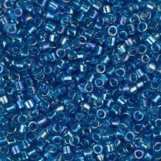 DB0177B Capri Blue AB, Size 11/0 Miyuki Delica Beads, 50gm bag