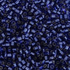 DB0183 Silver lined Cobalt Blue , Size 11/0 Miyuki Delica Beads, 50gm bag