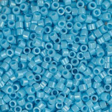 DB0215B Light Blue Opaque AB, Size 11/0 Miyuki Delica Beads, 50gm bag