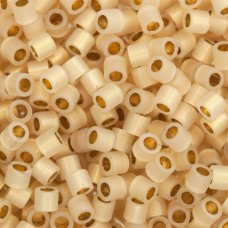 DB0230 Cream Opal Gold 24kt Lined, Size 11/0 Miyuki Delica Beads, 50g approx.