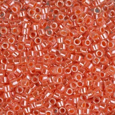 DBM0235 Crystal Salmon Ceylon Lined-Dyed, Size 10/0  Miyuki Delica Beads, Colour code -235 - 50g Bag