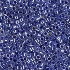 DB0243 Medium Crystal Blue Ceylon Lined-Dyed, Size 11/0 Miyuki Delica Beads, 50g...