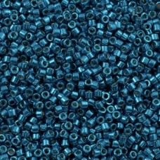 DB2514 Dark Capri Blue Galvanised Duracoat, size 11/0 Miyuki Delica Beads, 50 Gr...