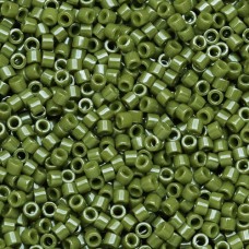 DB0263 Pale Green Lime Opaque Glazed Luster, Size 11/0 Miyuki Delica Beads, 50gm...