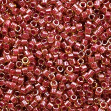 DB0283 Cranberry Lined Peridot Luster, Size 11/0 Miyuki Delica Beads, 50g approx...