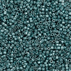 DB0415 Turquoise Green Opaque Galvanized Dyed, Size 11/0 Miyuki Delica Beads, 50...