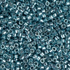 DB0416B Aquamarine Opaque Galvanized-Dyed, Size 11/0 Miyuki Delica Beads, 50gm b...