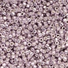 DB0429 Galvanised Pale Lavender Dyed, Size 11/0 Miyuki Delica Beads, 50g approx.