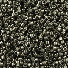 DB0452B Dark Grey Opaque Nickel Plated Dyed, Size 11/0 Miyuki Delica Beads, 50gm...