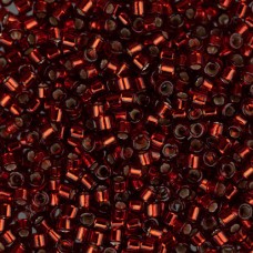 DB0603 Ruby Red Silver Lined-Dyed, Size 11/0 Miyuki Delica Beads, 50gm bag