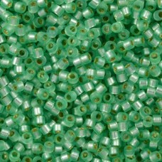 DB0691 Dyed Semi-Frosted Silver Lined Mint Green Miyuki 11/0 Delica Beads, 50 Gr...