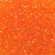 DBM0703 Orange Transparent, Size 10/0  Miyuki Delica Beads, Colour 703 - 50g Bag