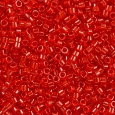 DB0774 Transparent Red Semi-frosted, Size 11/0 Miyuki Delica Beads, 50 Grams