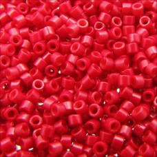 DB0791 Bright Red Matte Dyed, Size 11/0 Miyuki Delica Beads, 50gm bag