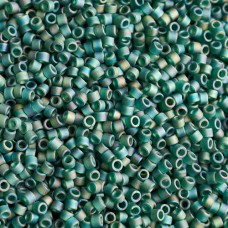 DBM0859 Emerald Transparent AB Matte, Size 10/0 Miyuki Delica Beads, 50 Grams