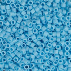 DB0879B Turquoise Blue AB Matte, Size 11/0 Miyuki Delica Beads, 50gm bag