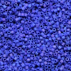 DBL0880 Matte Opaque Cobalt AB Size 8/0 Miyuki Delica Beads, 5.2g approx.