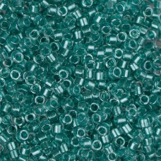 DB0904B Aqua Green Sparkle Crystal Lined, Size 11/0 Miyuki Delica Beads, 50gm ba...