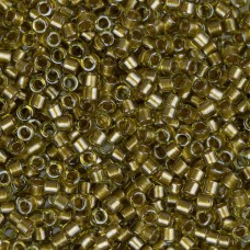 DB0908 Light Beige Yellow Sparkle Chartreuse Lined, Size 11/0 Miyuki Delica Bead...