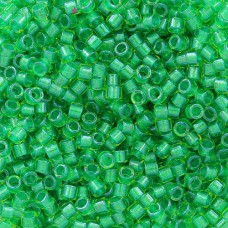 DB0916 Light Green Sparkle Chartreuse Lined, Size 11/0 Miyuki Delica Beads, 50gm...